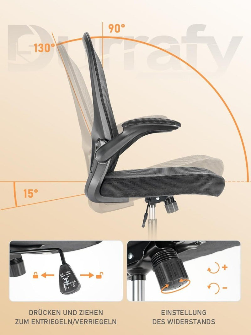 Ergonomic Adjustable Office Chair in Black