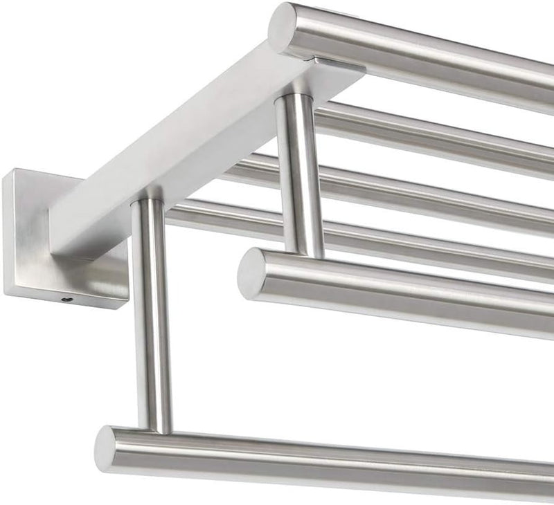 Brushed Nickel Wall Mounted Towel Rail