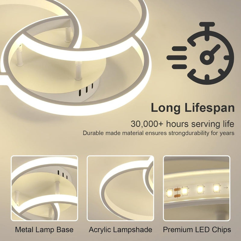 Dorlink LED Ceiling Lights for Living Room, 30W  4500K