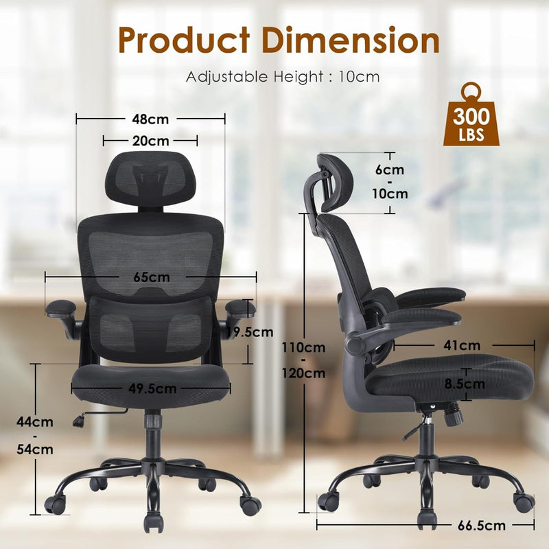 Farini Desk Flip-Up Armrest Office Chair