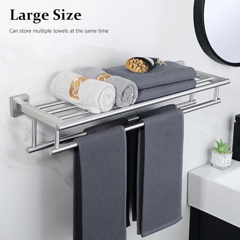 Brushed Nickel Wall Mounted Towel Rail