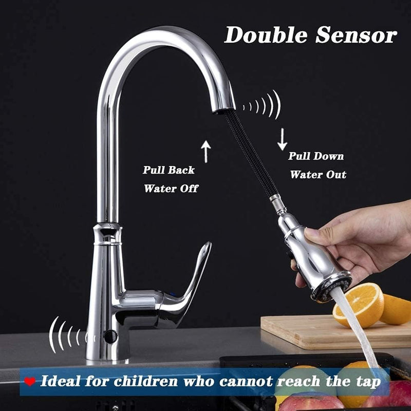 Double Sensor Pull-Down Mixer Tap Chrome