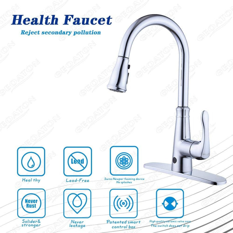 Double Sensor Pull-Down Mixer Tap Chrome