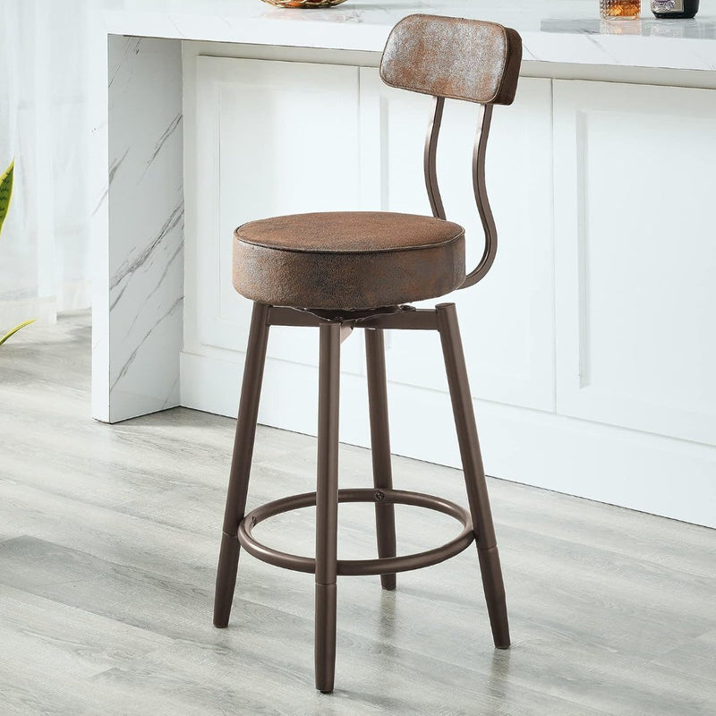 LIFUSTTG Industrial Bar Stool with Back