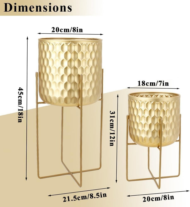 Metal Plant Pots 31cm and 45cm Flower Stand