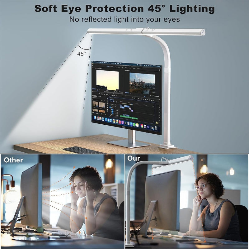 LED Desk Lamp 80cm Eye Protective with Clamp