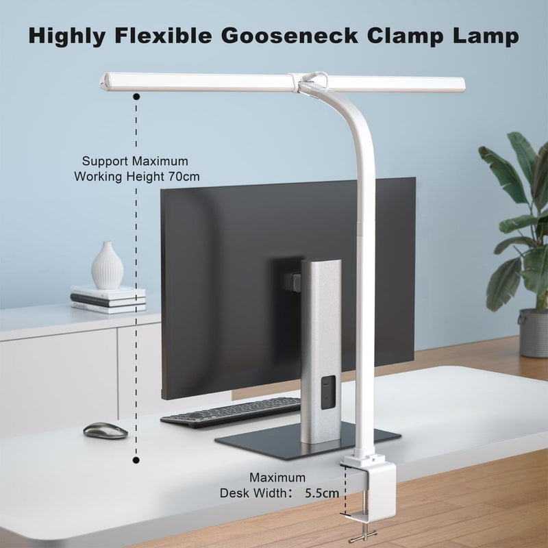 LED Desk Lamp 80cm Eye Protective with Clamp