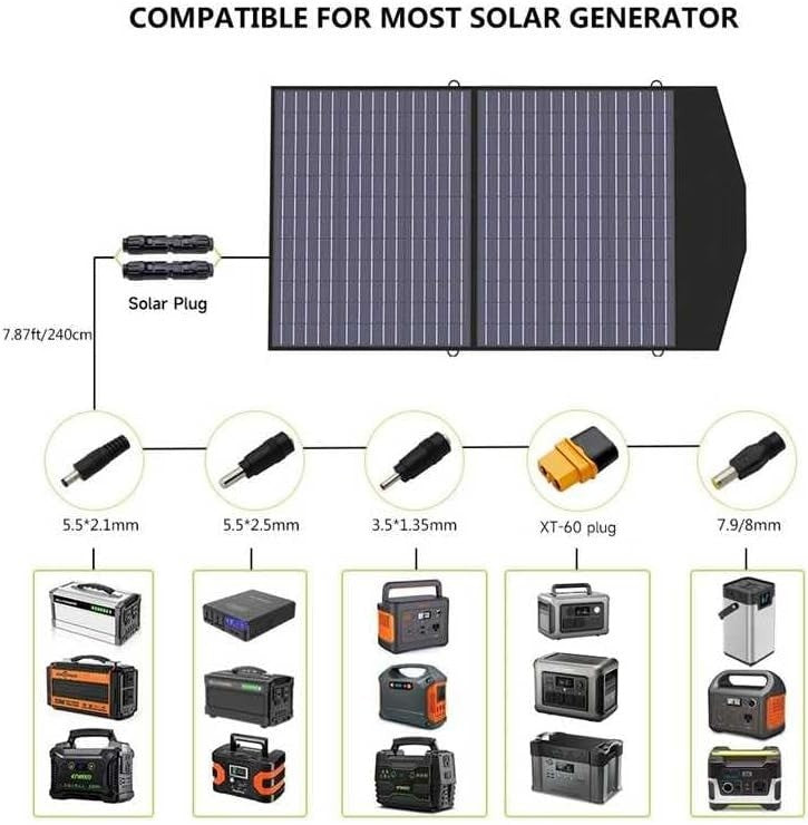 Folding Portable Solar Panel Kit 100W