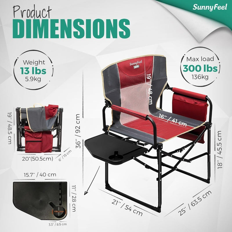 SUNNYFEEL Camping Director Chair