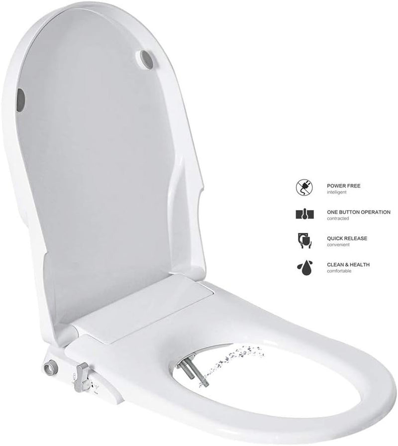 Toilet Seat Bidet w/ Non Electric Self Cleaning