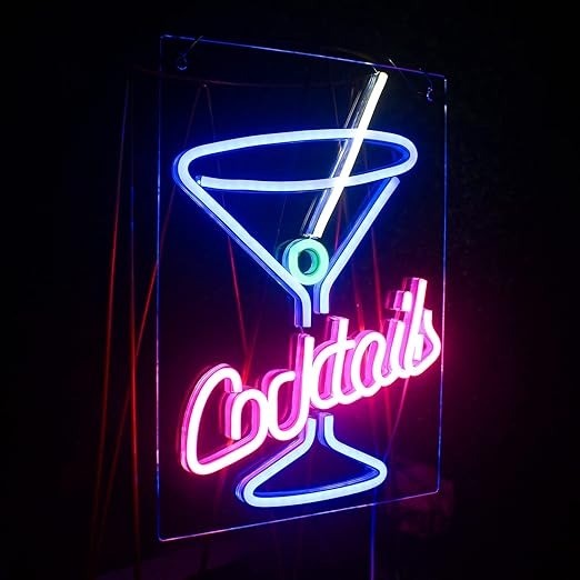 Looklight Cocktails Neon Sign Bar