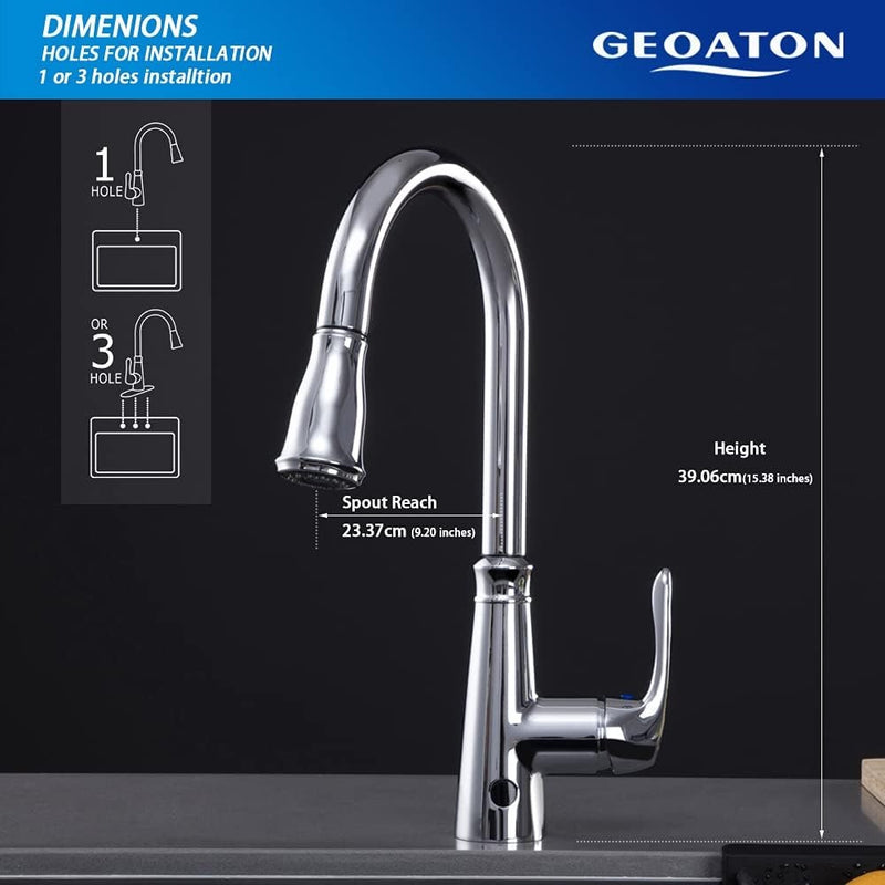 Double Sensor Pull-Down Mixer Tap Chrome