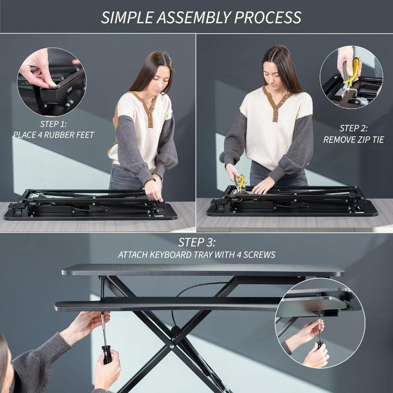 Standing 81cm Desk Converter Height Adjustable