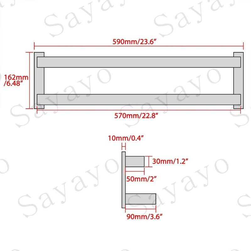 SAYAYO Double Towel Rail