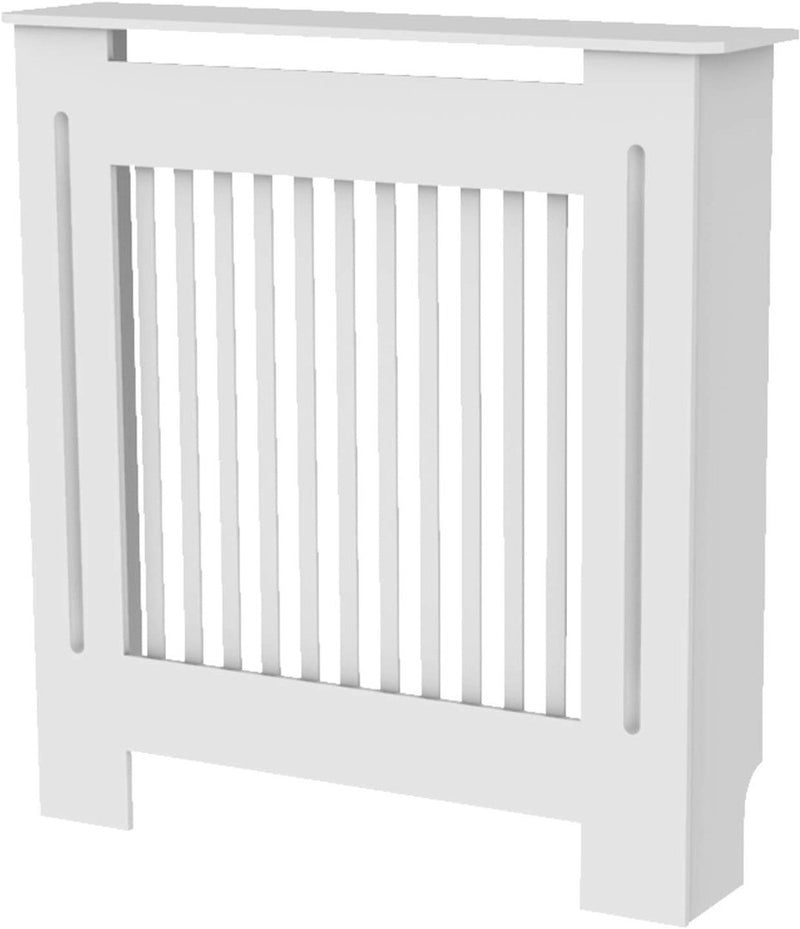 High Radiator Cover Wood Cabinet White Small