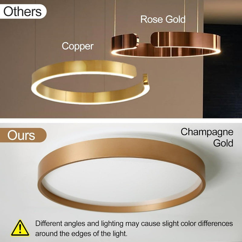 Flush Gold Ceiling Light 38cm 70W