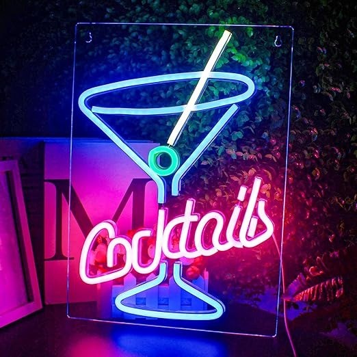 Looklight Cocktails Neon Sign Bar