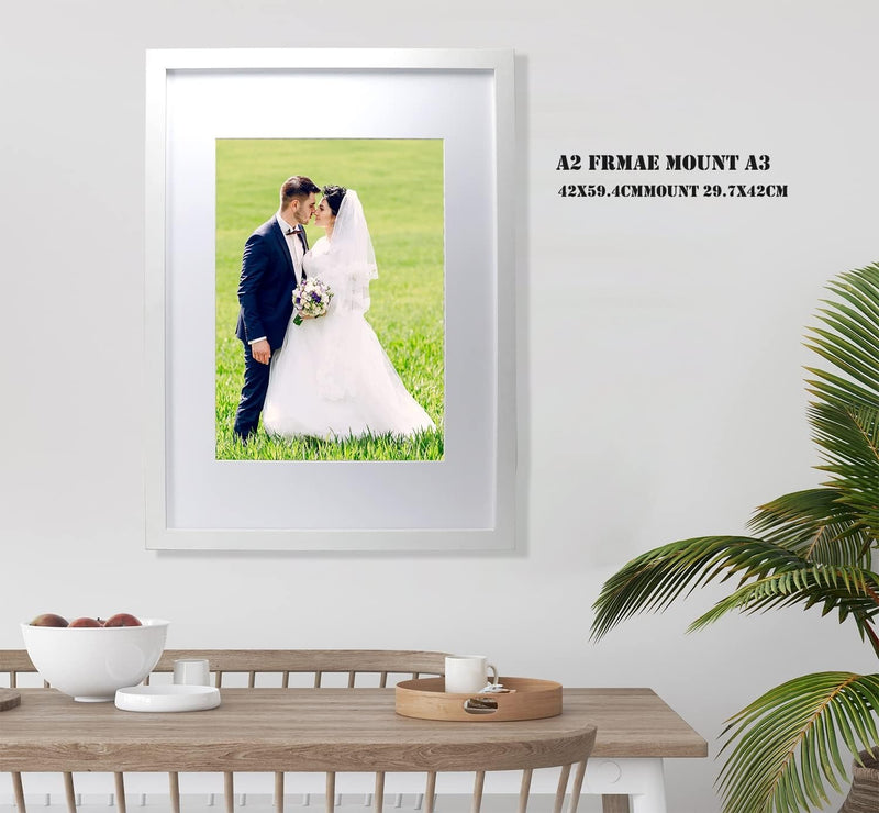 A2 Photo Frames - 3Pcs - White