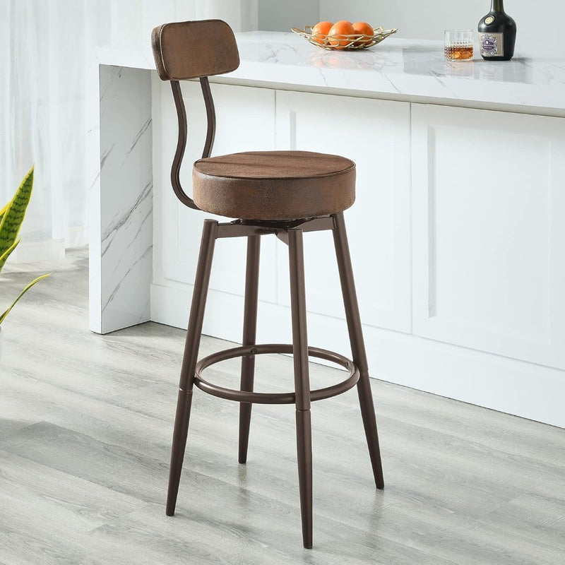 LIFUSTTG Industrial Bar Stool with Back