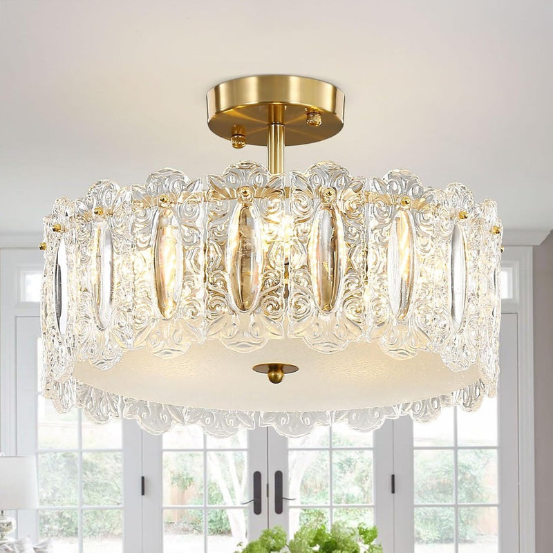 Depuley 15" Modern Chandeliers, 5-Light Gold E14 Bulbs