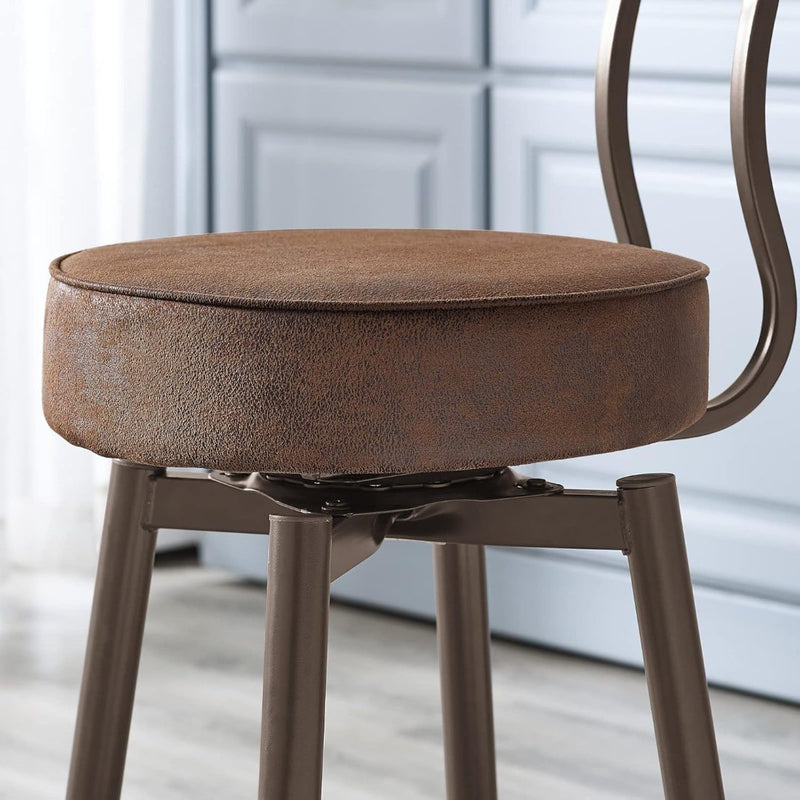 LIFUSTTG Industrial Bar Stool with Back