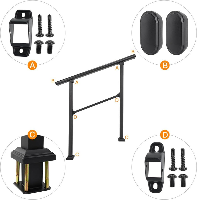 Handrails Outdoor Steps 3-4 Iron Stairs