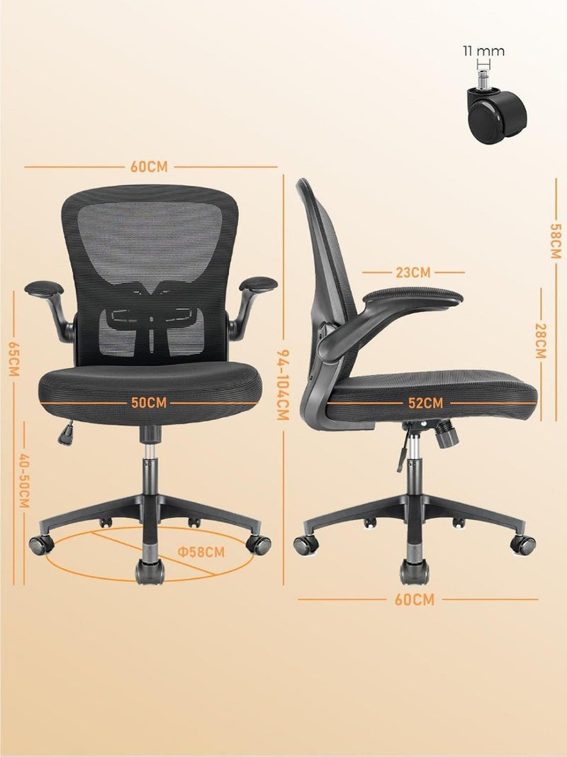 Ergonomic Adjustable Office Chair in Black