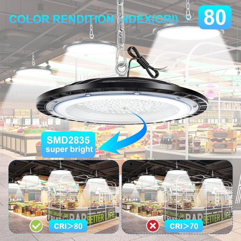 200W UFO LED High Bay Light x4 ZXICH