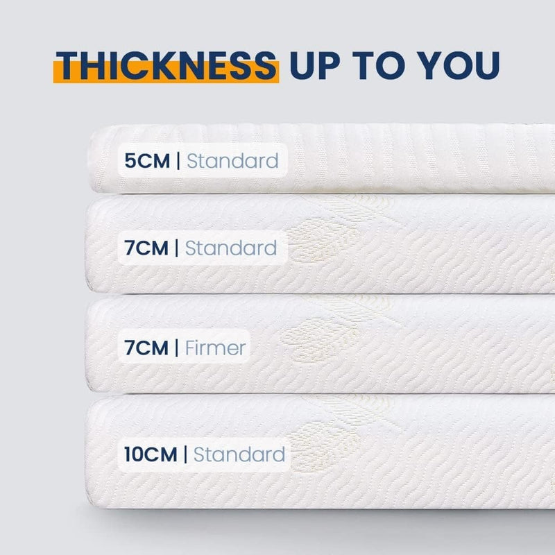 Mattress Topper Dual Memory Foam King 7cm Thick