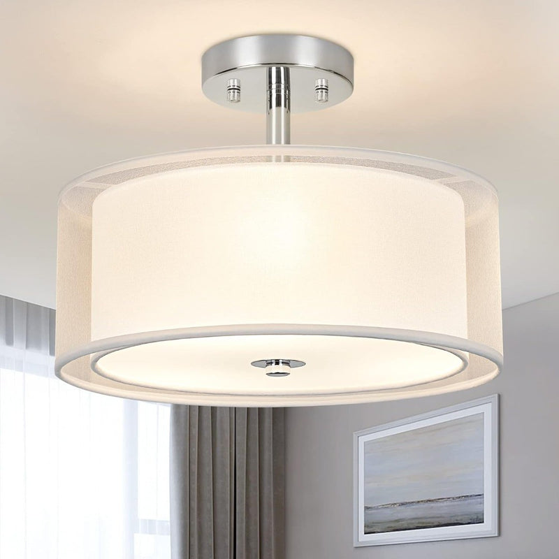 3-Light Modern Semi Flush Mount Ceiling Light Fixture