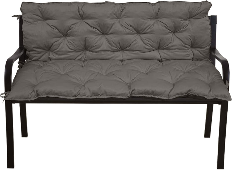 Outdoor Bench Cushion Pad w/ Back Brown