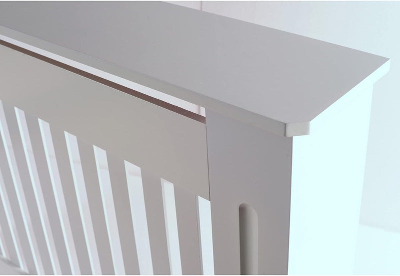 Radiator Cover Modern Wood White Vertical Slat