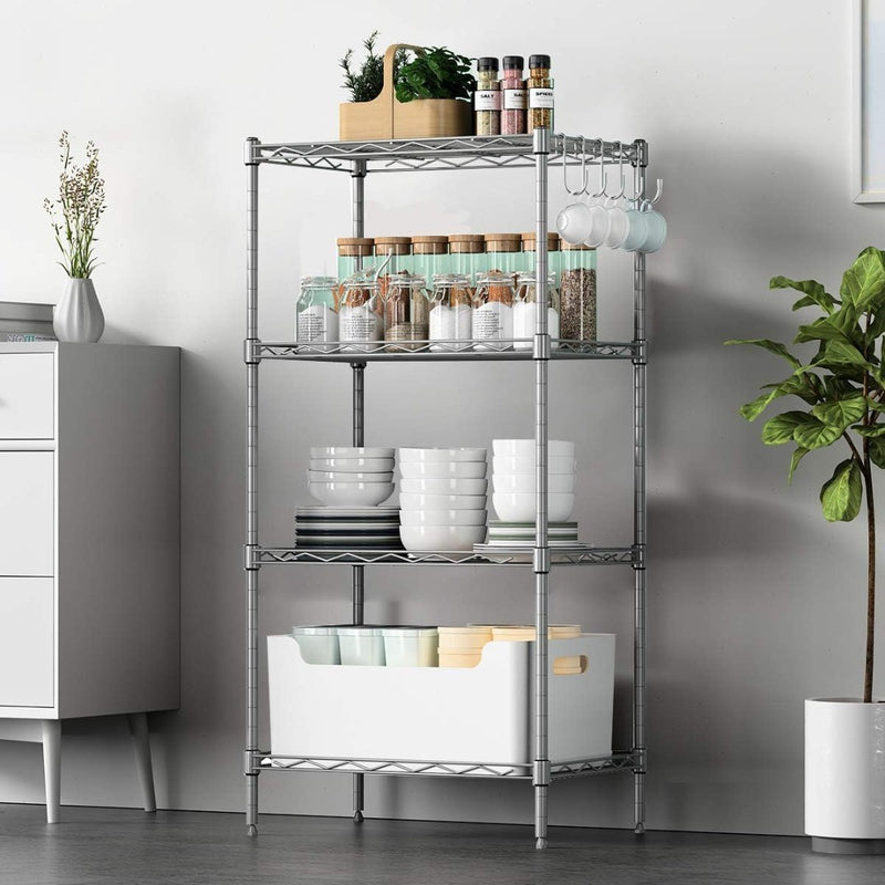 4 Tier Shelving Unit - 45x30x90cm - VOONEEN