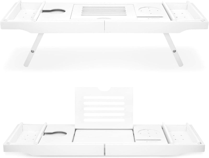 White Bath Caddy/Folding Breakfast Tray