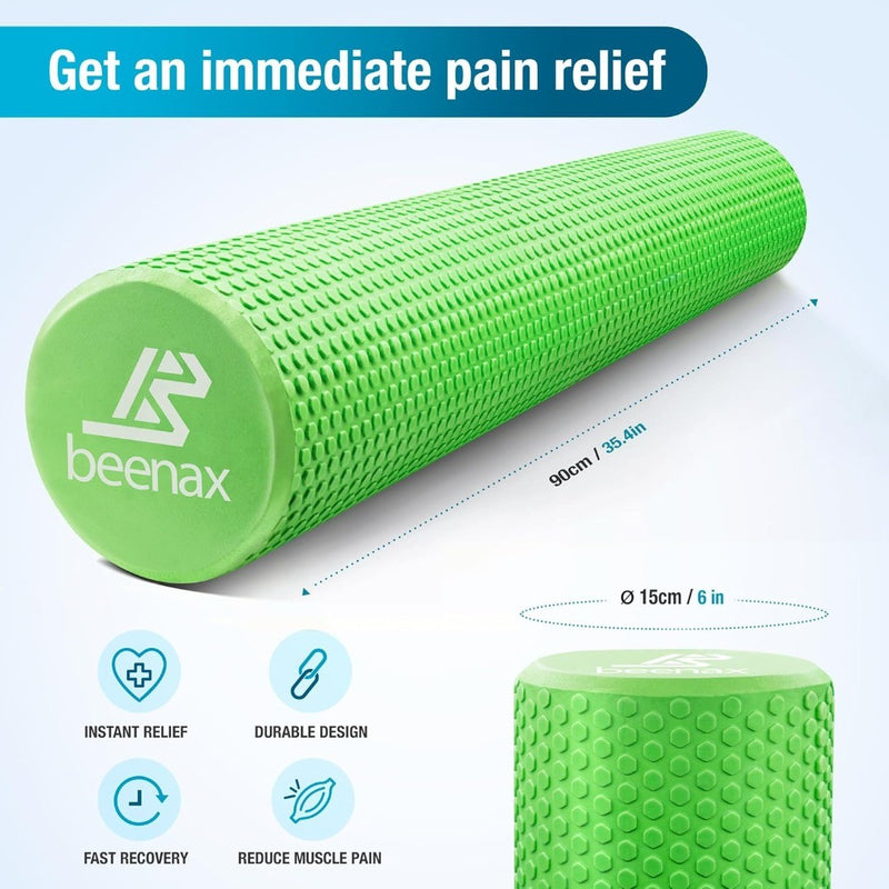 Beenax Foam Roller 90cm Green