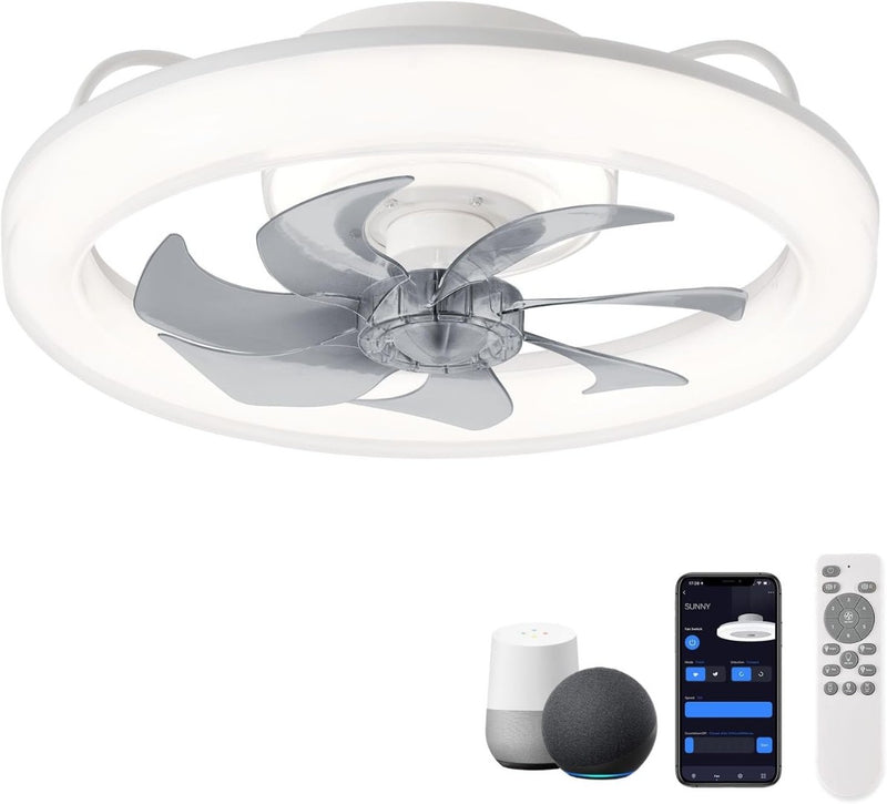 Smart Ceiling Fan White 20”