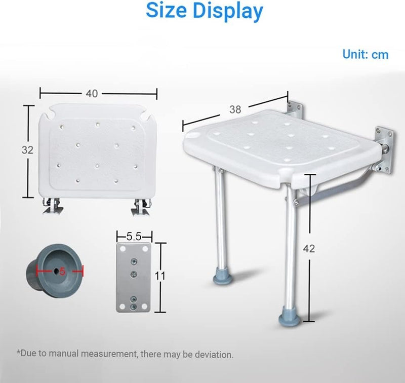 Folding Shower Bench Wall Mounted Bath Seat