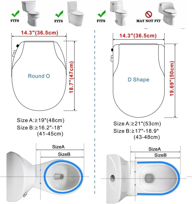 GEOATON Toilet Seats Bidet with Self Cleaning