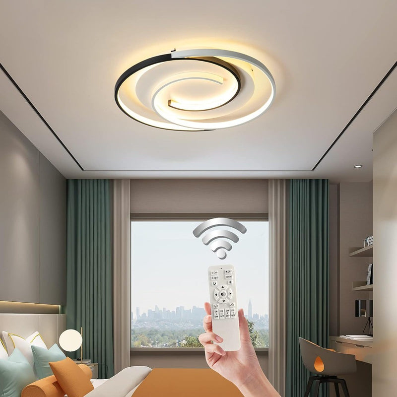 Modern LED Ceiling Light 36W 50cm with Remote Control Geometry Round