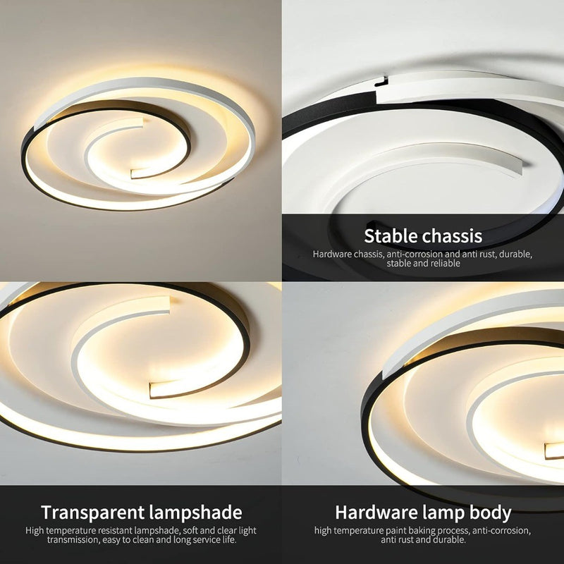 Modern LED Ceiling Light 36W 50cm with Remote Control Geometry Round