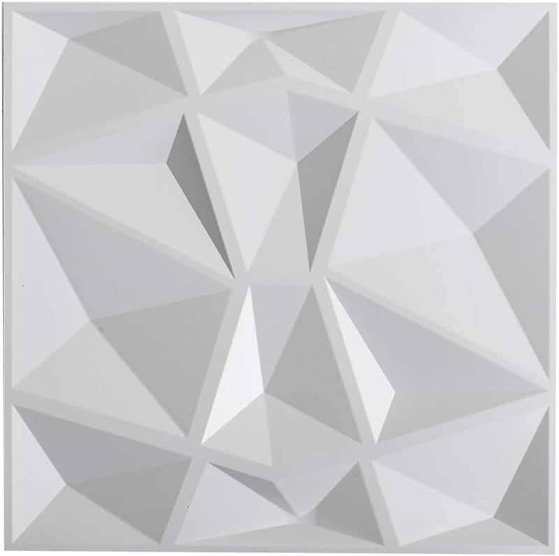 Warmiehomy 3D Wall Panels 12 Pack Wall Decorative Diamond Wall Tiles