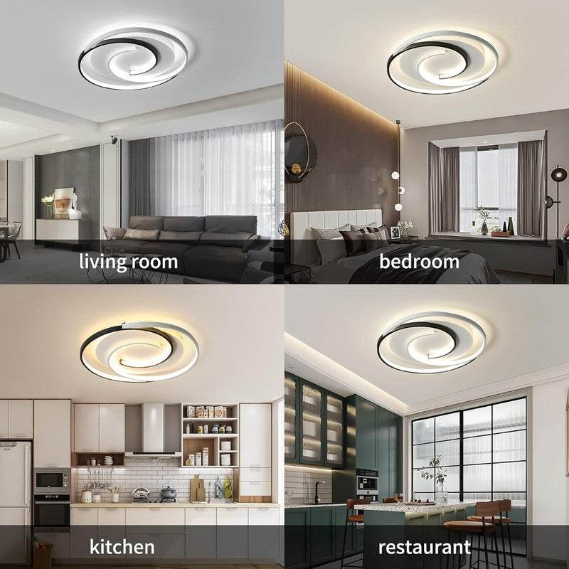 Modern LED Ceiling Light 36W 50cm with Remote Control Geometry Round