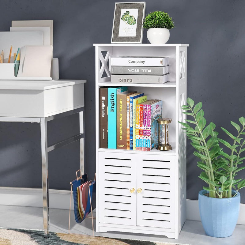 Bathroom Floor Storage Cabinet Shelf Rack