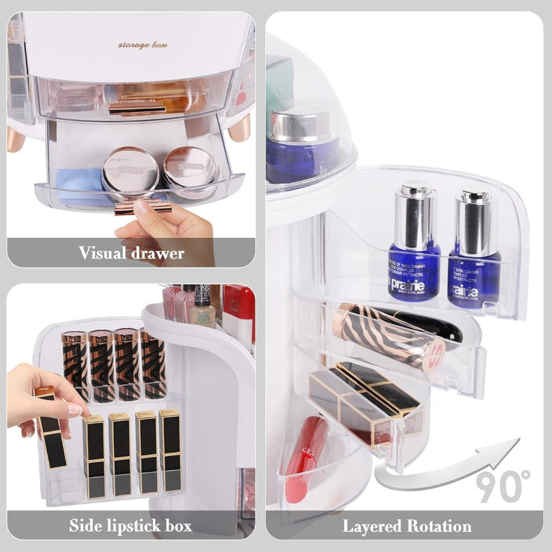 Makeup and Skincare Organiser with Clear Lid