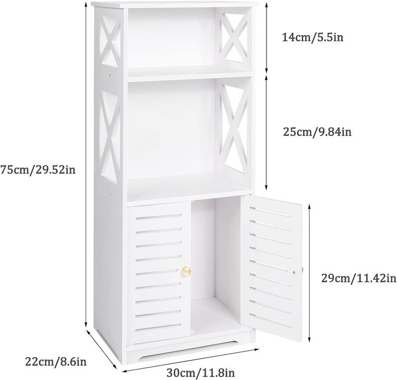 Bathroom Floor Storage Cabinet Shelf Rack