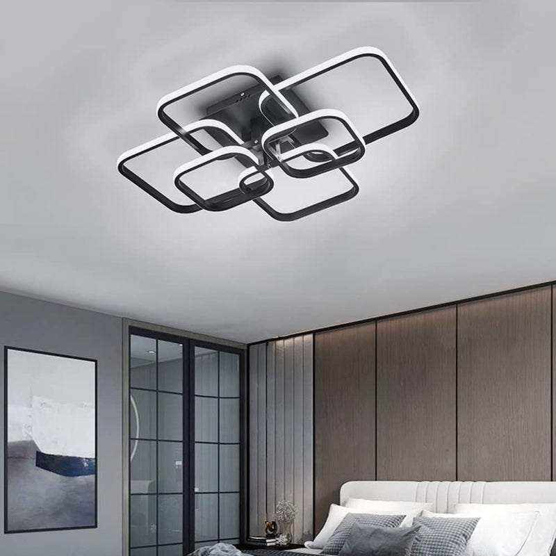 Modern LED Ceiling Light with 6 Squares, 102W  Light