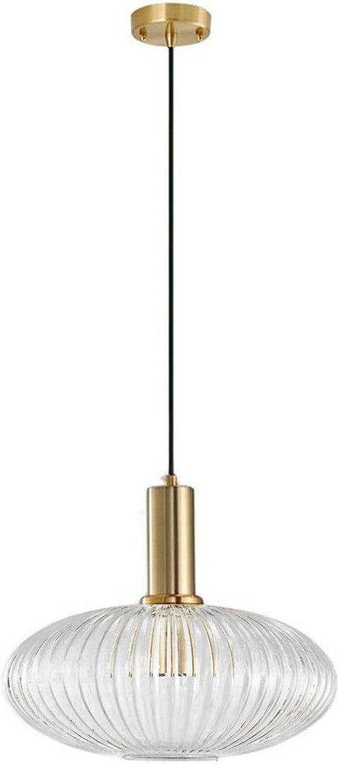 Clear Glass  Bronze Pendant Light