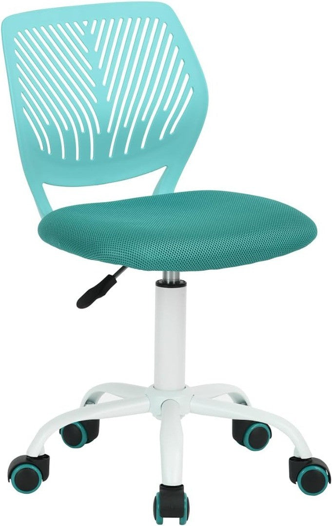 Small Desk Chair Armless Blue Kids/Teens