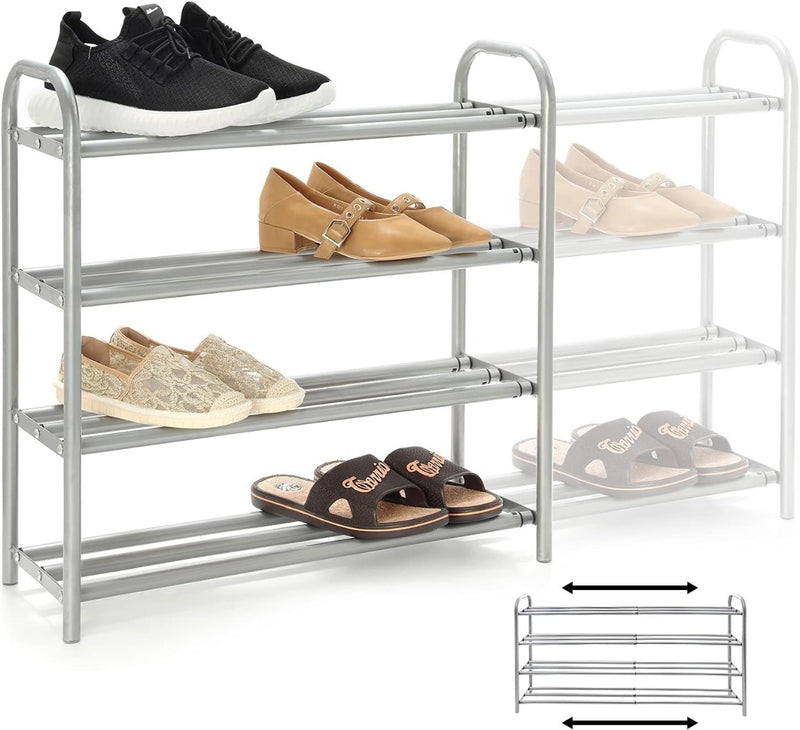 GUANJUNE 4 Tier Extendable Shoe Rack