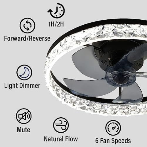 LED Light Ceiling Fan Chandelier